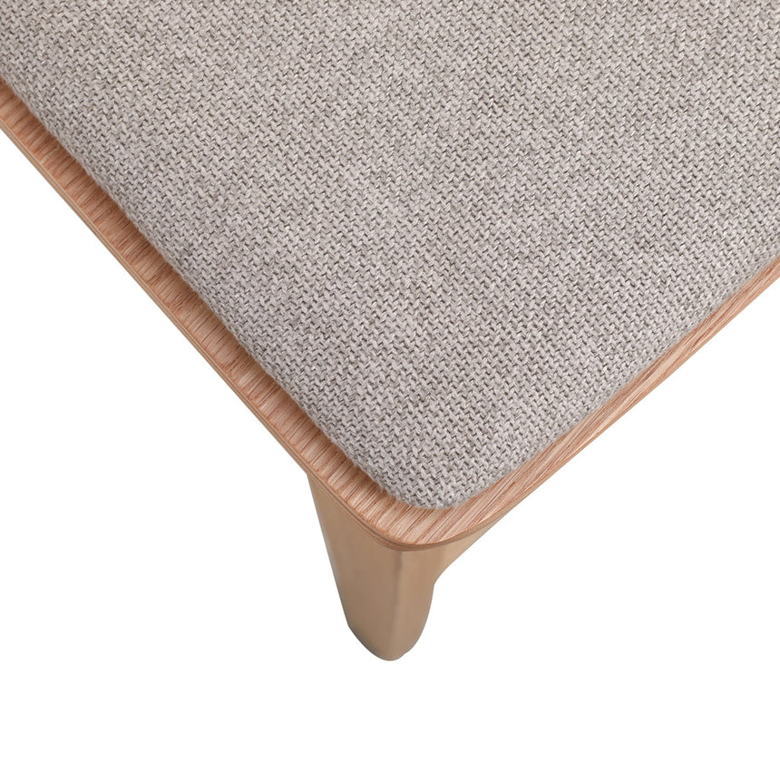 Natural Bar Stool - Grey Seat - View 8