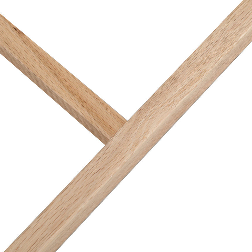 Natural Bar Stool - Grey Seat - View 9