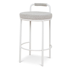 65CM White Bar Stool | Clay Grey (Set Of 2) | Myka Home