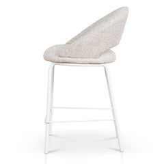 White Bar Stool | Pale Beige (Set Of 2) | Myka Home - View 4