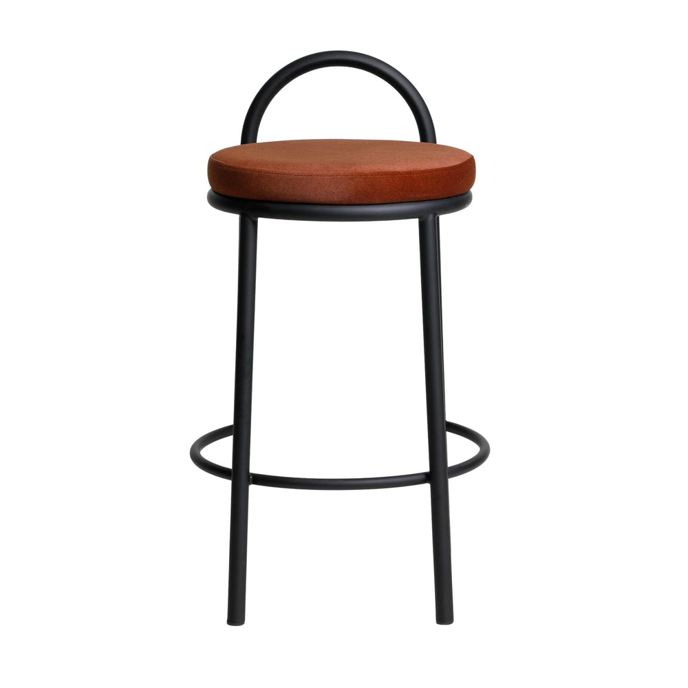63cm Black Frame Bar Stool | Red Bronze (Set of 2) | Myka Home - View 2