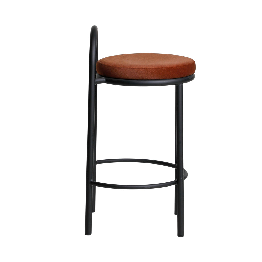 63cm Black Frame Bar Stool | Red Bronze (Set of 2) | Myka Home - View 5