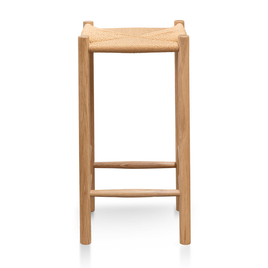 65cm Oak Bar Stool - Natural - View 3