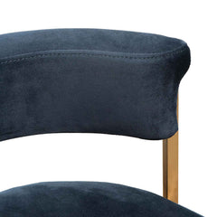 CBS6273-BS Indigo Velvet Bar Stool - Golden Base