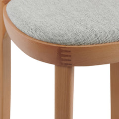 Ex Display - CBS6665-SD 65cm Bar Stool - Natural with Grey Seat