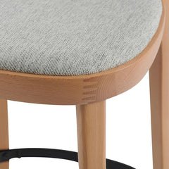Ex Display - CBS6665-SD 65cm Bar Stool - Natural with Grey Seat