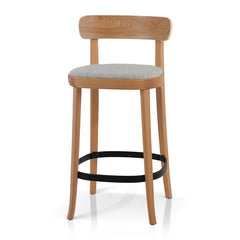 Ex Display - CBS6665-SD 65cm Bar Stool - Natural with Grey Seat