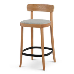Ex Display - CBS6665-SD 65cm Bar Stool - Natural with Grey Seat