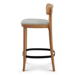 Ex Display - CBS6665-SD 65cm Bar Stool - Natural with Grey Seat
