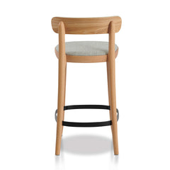 Ex Display - CBS6665-SD 65cm Bar Stool - Natural with Grey Seat