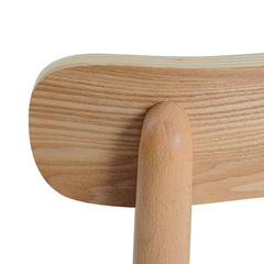 Ex Display - CBS6665-SD 65cm Bar Stool - Natural with Grey Seat