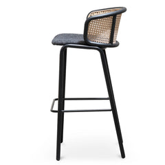 CBS6766-SD 75cm Fabric Bar Stool - Black Legs