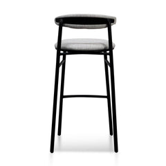 Ex Display - CBS6919-SD 75cm Fabric Bar Stool - Silver Grey and Black Legs-V1