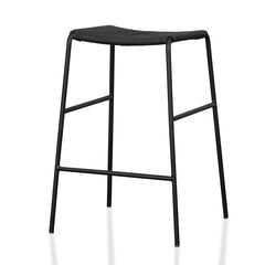 Ex Display - CBS6999-NH 65cm Rattan Barstool - Full Black