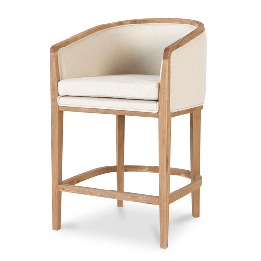 65CM Black Frame Bar Stool | Dawn Beige | Myka Home