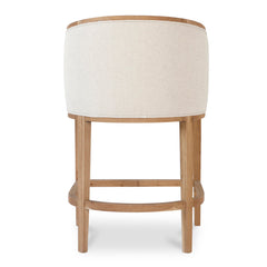 CBS8013-LJ 65cm Black Frame Bar Stool - Light Beige