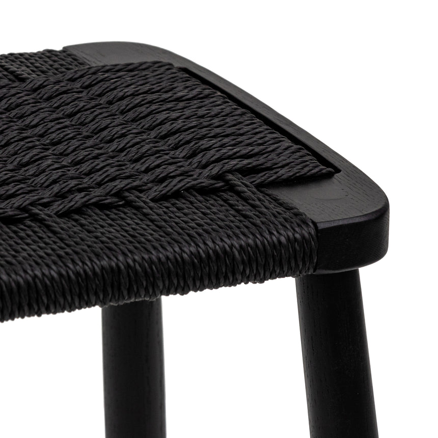 65cm Bar Stool - Full Black - View 3