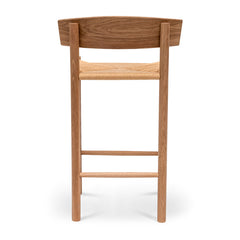 Ex Display - CBS8018-OW 65cm Bar Stool - Natural with Back Rest