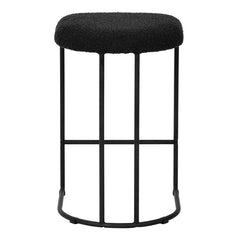 CBS8173-FH 65cm Bar Stool - Black Boucle (Set of 2)