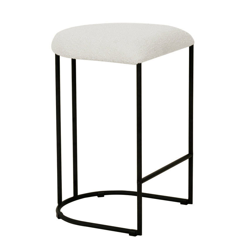 65cm Bar Stool - Cottage White Boucle (Set of 2) - View 4