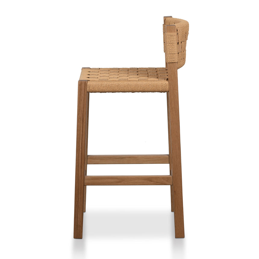 Rattan Bar Stool - Natural - View 3