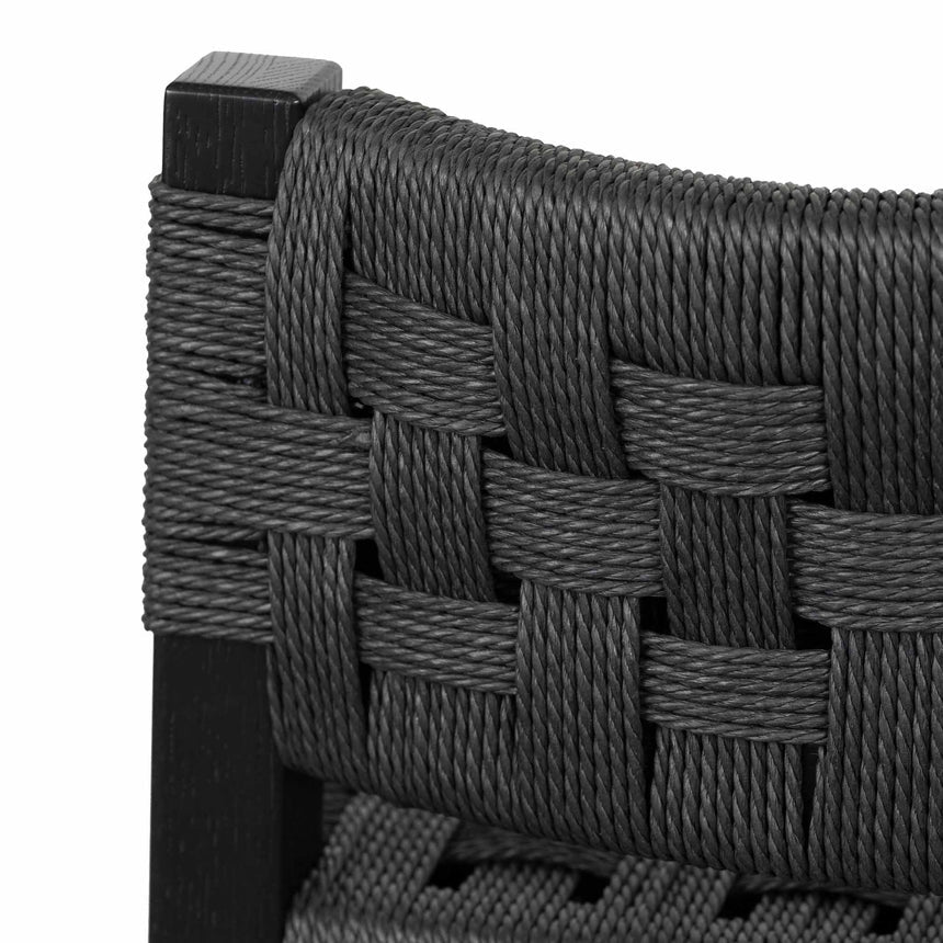 Rattan Bar Stool - Black - View 8