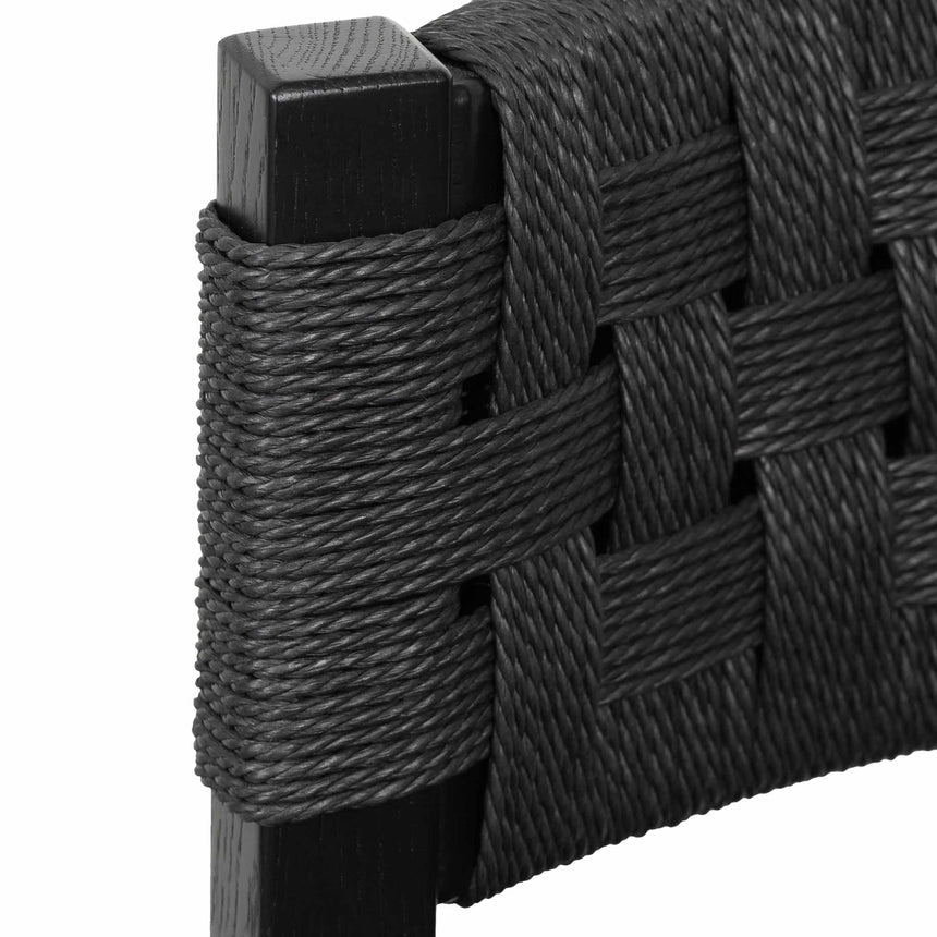 Rattan Bar Stool - Black - View 6