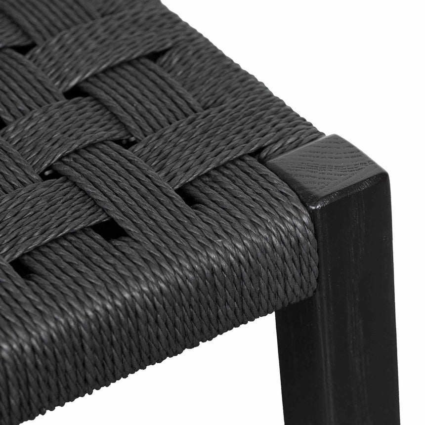 Rattan Bar Stool - Black - View 9