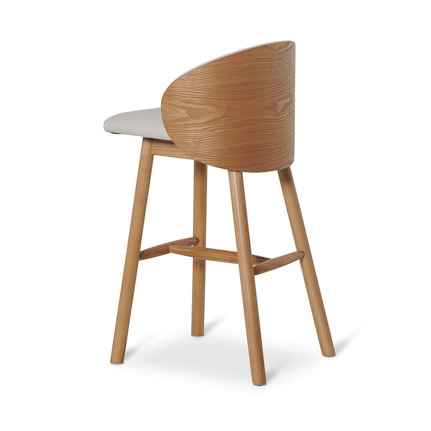 65cm Natural Bar Stool - Beige - View 8