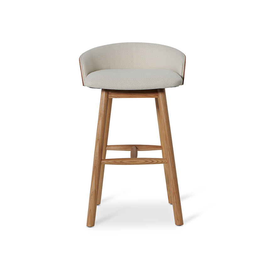 65cm Natural Bar Stool - Beige - View 2