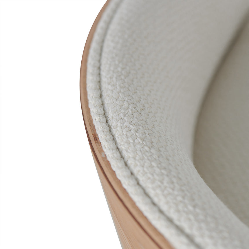 65cm Natural Bar Stool - Beige - View 4