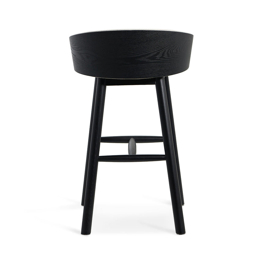 65cm Black Bar Stool - Beige - View 12