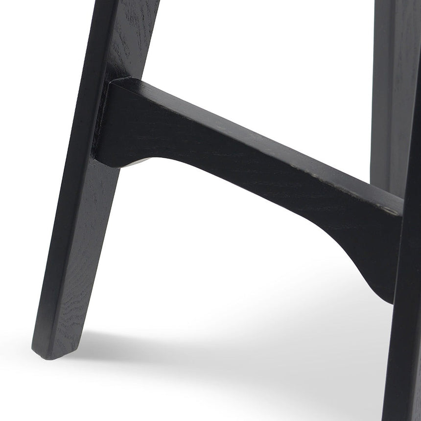 65cm Bar Stool - Full Black - View 4