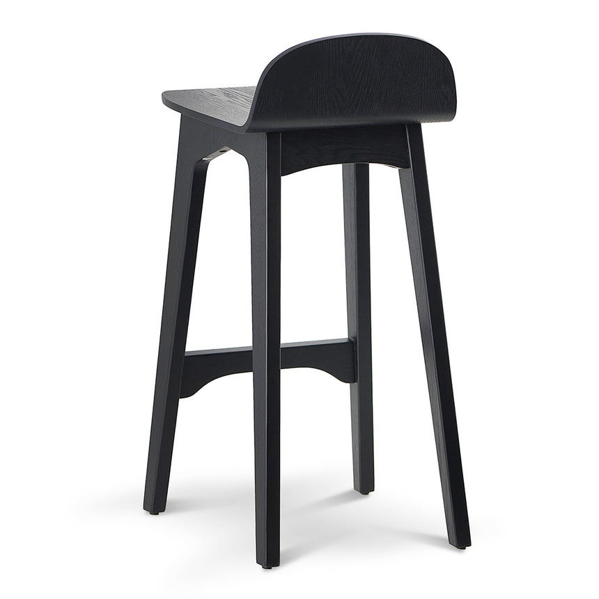 65cm Bar Stool - Full Black - View 8