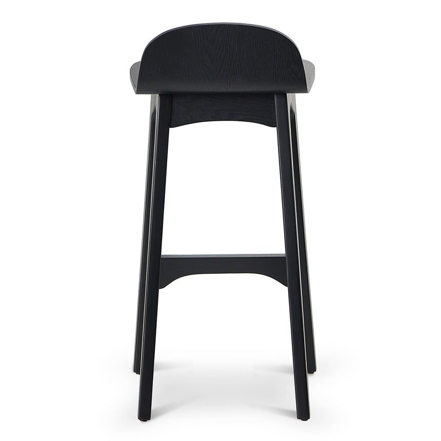 65cm Bar Stool - Full Black - View 9