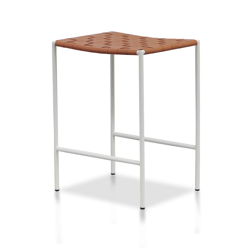 White Frame Bar stool - Tan (Set of 2) - View 4