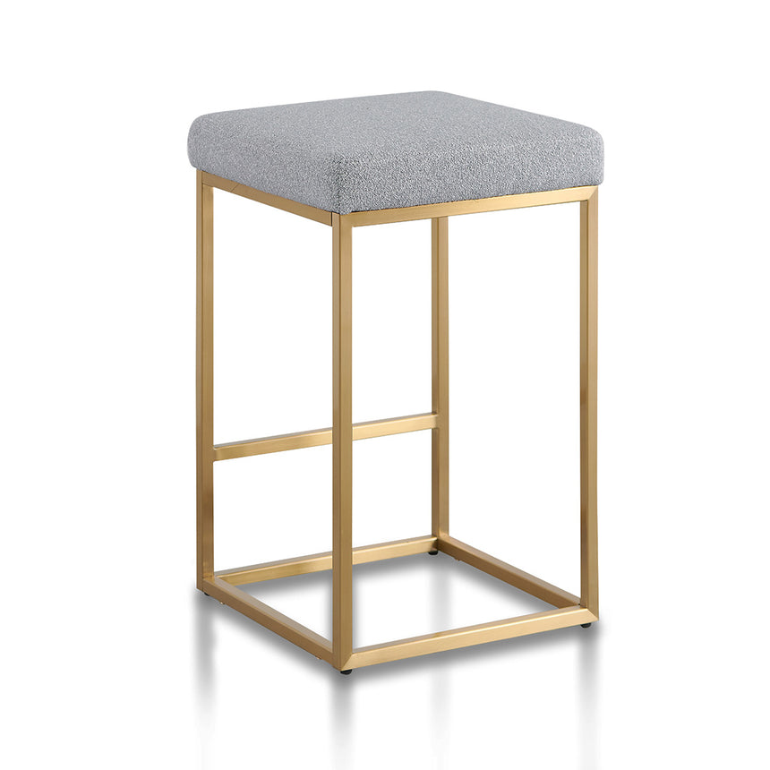 Hail Grey Bar Stool - Brushed Gold Base - View 4