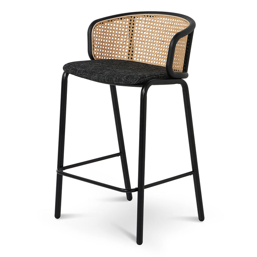 Fabric Bar Stool - Black Legs (Set of 2) - View 9