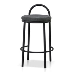CBS8457-FH 63cm Fabric Bar Stool - Charcoal Grey (Set of 2)