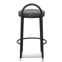 CBS8457-FH 63cm Fabric Bar Stool - Charcoal Grey (Set of 2)