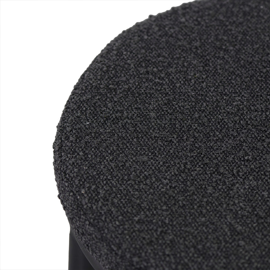 63cm Bar Stool - Black Boucle (Set of 2) - View 6
