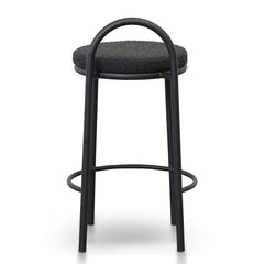 CBS8458-FH 63cm Bar Stool - Black Boucle (Set of 2)