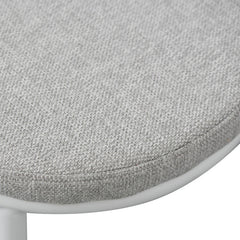CBS8459-FH 63cm White Frame Bar Stool - Coastal Light Grey (Set of 2)