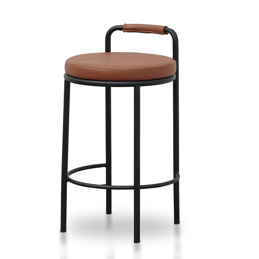 x2 65cm Bar Stool - Brown (Set of 2) - View 4