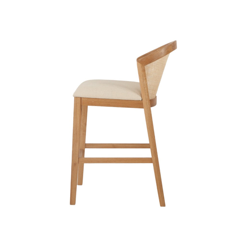 Fabric Barstool - Light Beige - View 3