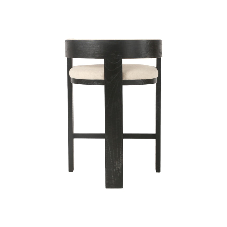 Black ELM Barstool - Light Beige - View 4