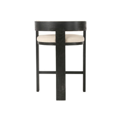 CBS8596-LJ Black ELM Barstool - Light Beige