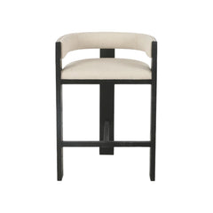 CBS8596-LJ Black ELM Barstool - Light Beige