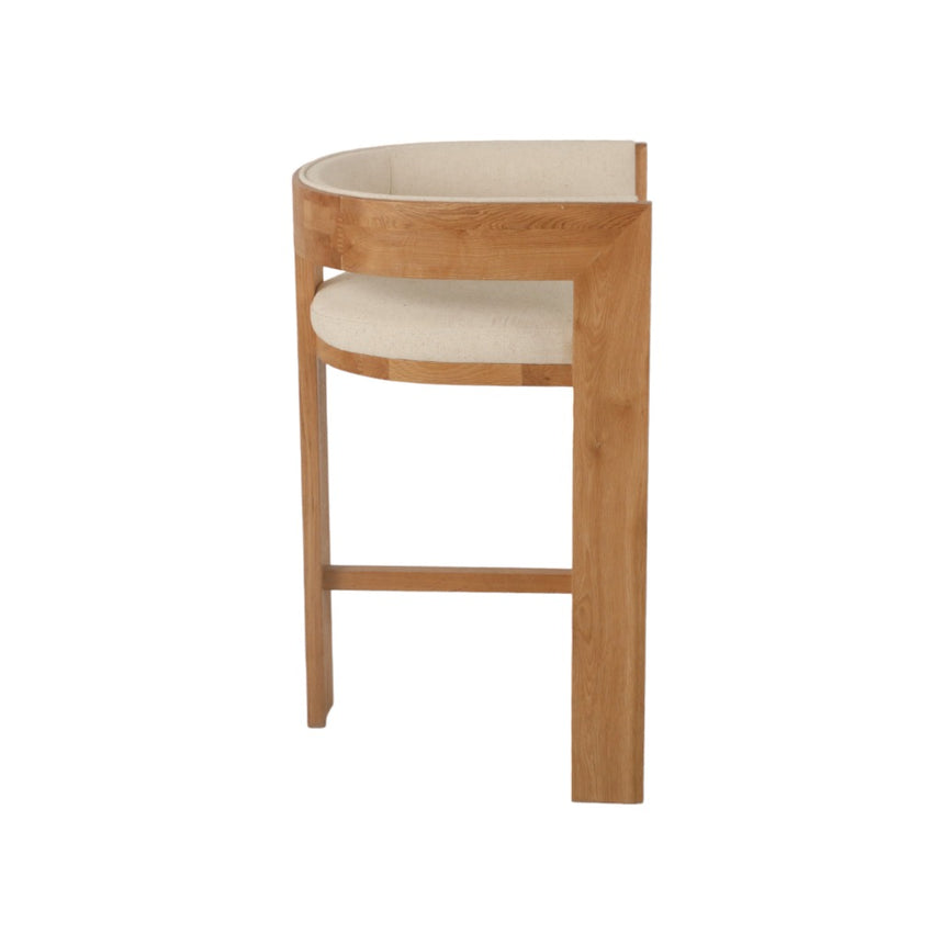 Natural Barstool - Light Beige - View 3