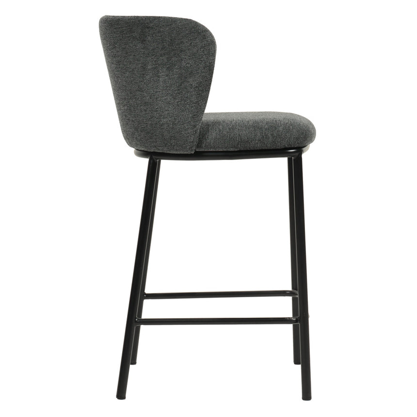 x2 65cm Bar Stool - Charcoal Grey (Set of 2) - View 4